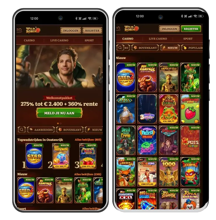 wildrobin casino mobil versie