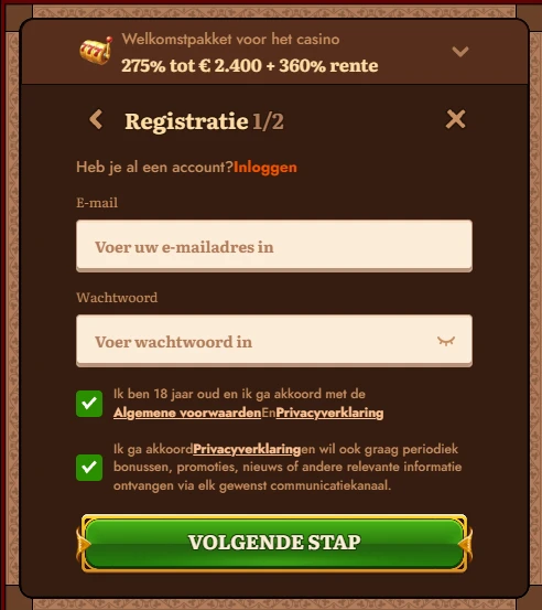 wildrobin casino registratie
